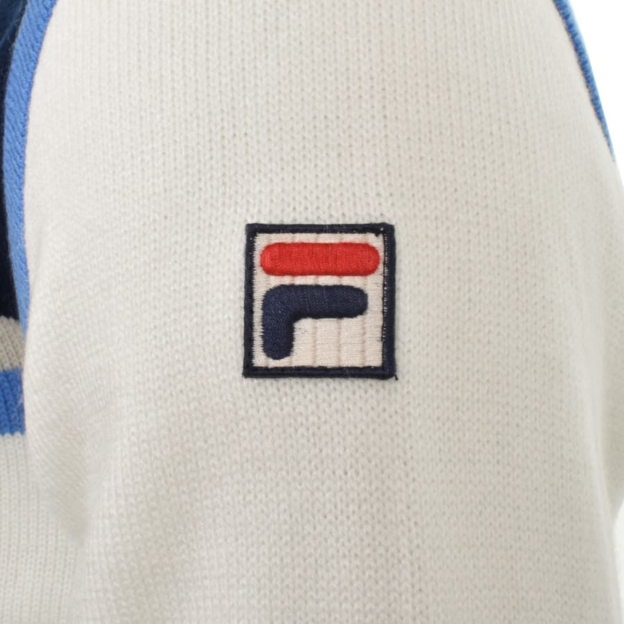Fila Cream Grayson Knitted Crew Jumper medium Mens
